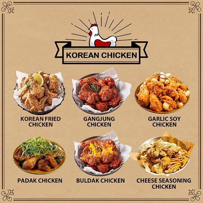 Foodrella Korean Taste Crispy Fried Chicken Mild Marinade Mix, Frying Powder Mix, Product of Korea, 2.2 LB (1kg), 1 pack