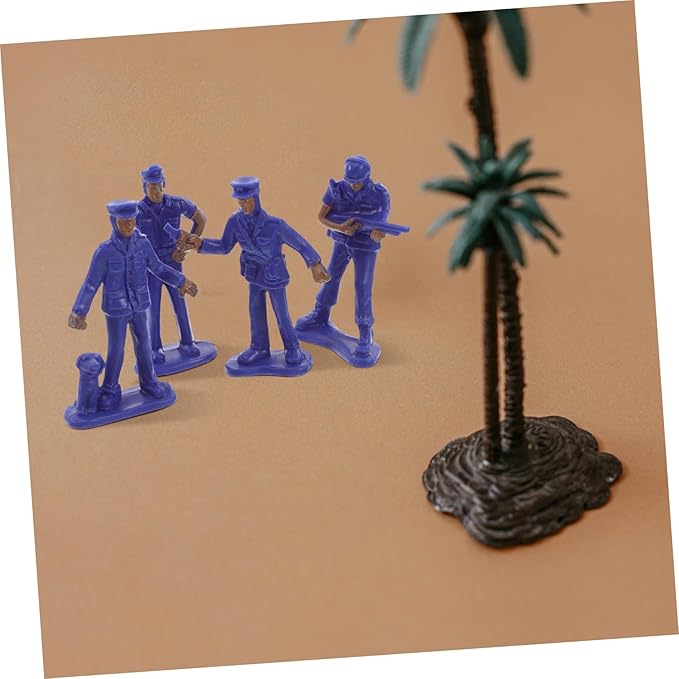 50Pcs Realistic Policeman Toy Figures for Sand Table Decoration - Miniature Police Character Models for Desktop Adornment and Micro Landscape Ornaments