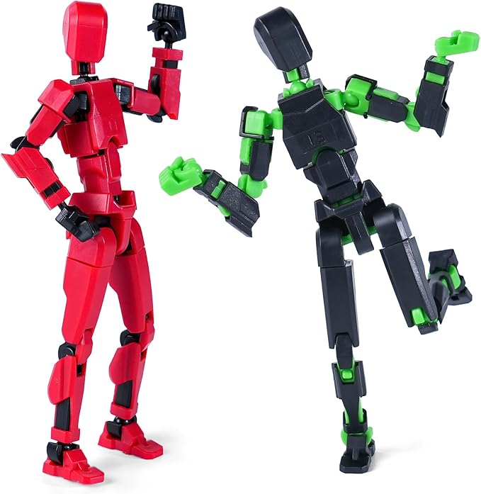 Action Figure Set, Model 13 Action Figure Multi-Jointed Movable,Gift Box Packaging, a Great for Loved Ones and Friends. (Black + Red)