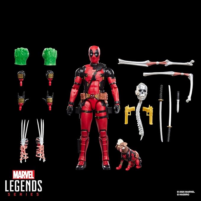 Marvel Legends Series Dogpool and Deadpool, Marvel Studios' Deadpool & Wolverine Movie Collectible 6-Inch Action Figure Gift