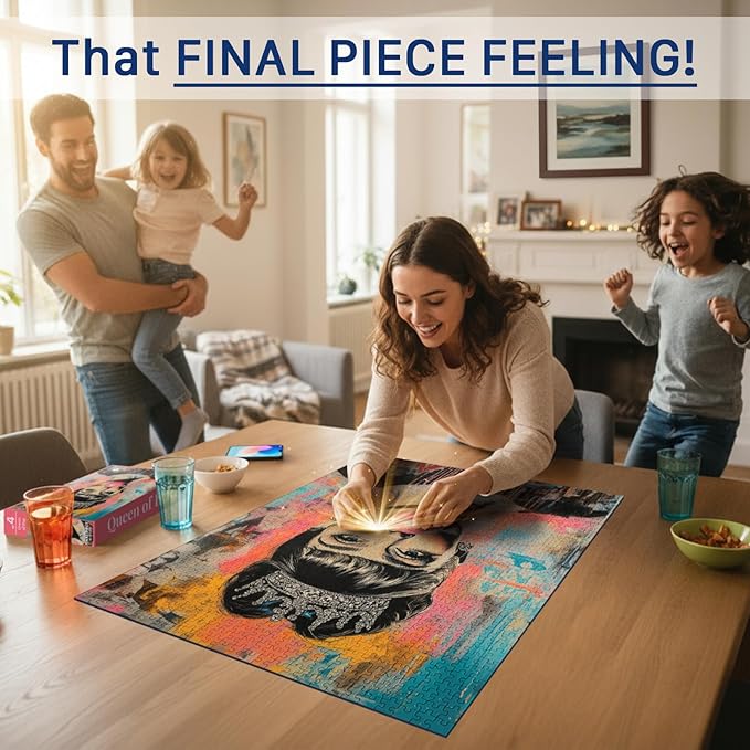 Queen of Pop (#4) – 1000 Piece Jigsaw Puzzle for Adults | Premium European Blue Board | Satin Low-Glare Finish | Ribbon Cut | Bonus Poster | Display-Worthy Box | Printed in USA | Final Piece Puzzles