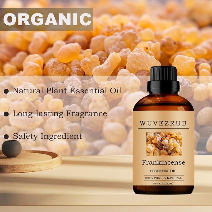 Frankincense Essential Oils, 60ML Pure and Natural Essential Oil for Aromatherapy Diffuser - Frankincense / 2 Fl Oz