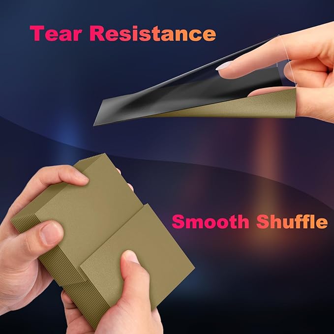 200 Pack Card Sleeves, Matte Dual Trading Card Sleeves with Opaque Back & Smooth Shuffle, Tear Resistant Card Protectors for MTG, TCG and Game Cards (Truth Brown)