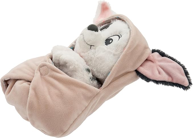 DISNEY STORE Unisex-Children Babies Collection: Patch Plush in Swaddle with Detailed Plush Features - Official Soft Toy - Stuffed Animals for Babies - Perfect for Fans & Kids