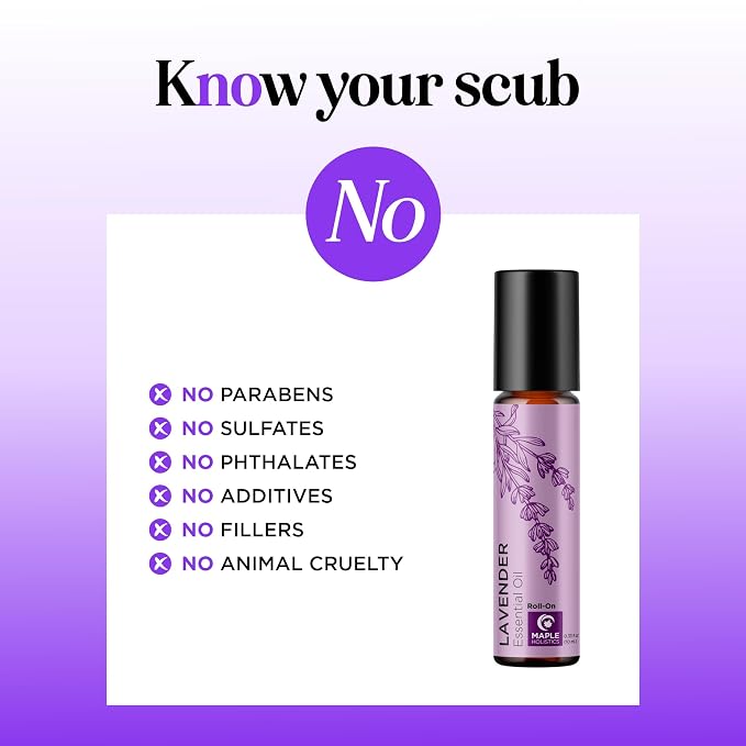 Lavender Essential Oil Roll On - Calming Aromatherapy Oil Roller for Sleep Headaches and Relaxation - Natural Pre-Diluted Sleep Oil for Nighttime Relaxation with Lavender Essential Oil for Skin