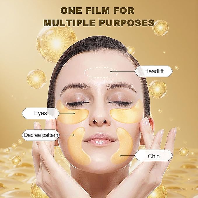32 Pairs Eye Masks & Lip Mask, 24K Crystal Gel Collagen Under Eye Patches for Puffy Eyes, Dark Circles, Moisturizing Pink Lip, Reduce Fine Lines, Remove Lip Dead Skin, Mothers Day Gifts Bulk