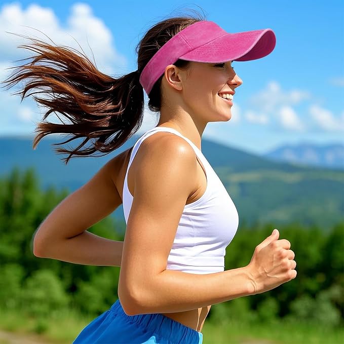 Marrywindix 1 Piece of Sport Wear Athletic Visor Sun Sports Visor Hat Visor Adjustable Cap for Women and Men