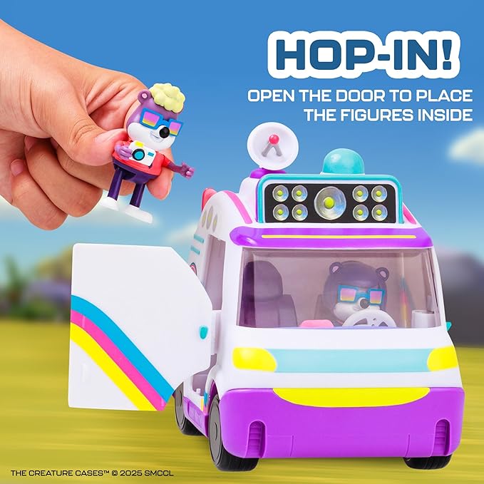 P.M.I. The Creature Cases Mice Squad Van – Secret Agent Vehicle with Rolling Wheels, Undercover Styling, and CLADE Mouse Team Transport Toy by PMI Kids World