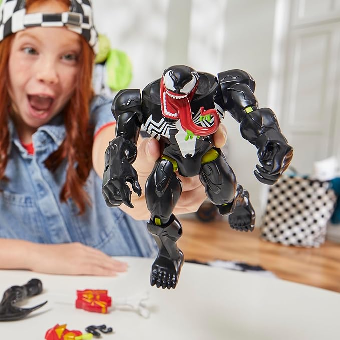 Spider-Man MixMashers Marvel Venom Custom Spider-Man Mix-and-Match Deluxe Action Figure & Accessories, 5-Inch-Scale (12 cm) Super Hero Toys for Kids Ages 4+