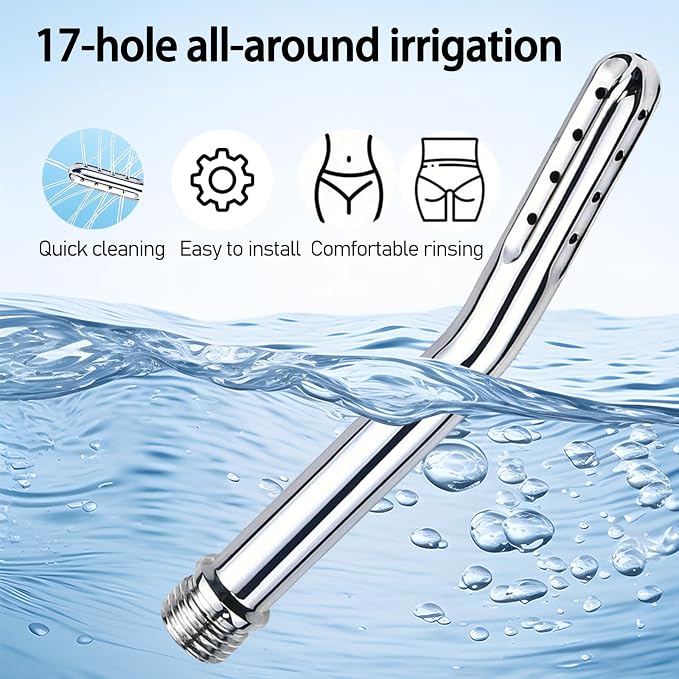 Shower Enema System, Colon Cleansing Kit, Bathroom Handheld Enema, Men's and Women's Shower Rinser Portable Cleaner, Enema Nozzle Kit Cleaner Attachment