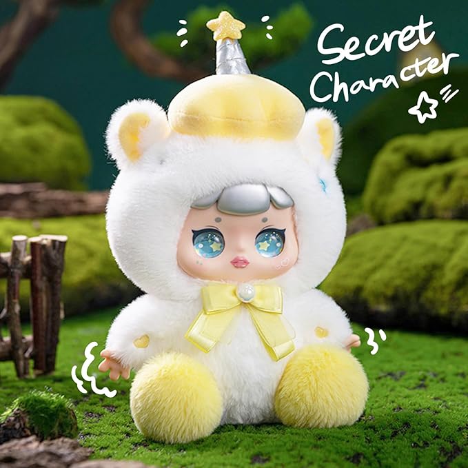 Plush Doll Blind Box Figures, Animal Cub Party Series Blind Box, Vinyl Plush Toy, Random Design Action Figures Collectible Toys Home Decorations, Holiday Birthday Gifts for Girls & Adults, Single Box