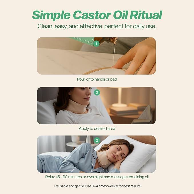 Organic Castor Oil – 100% Supplier Certified Organic, Hexane Free, Cold Pressed Castor Oil for Skin Hydration, Massage and Wellness, Safe for All Skin Types – 4 oz (4 Pack)