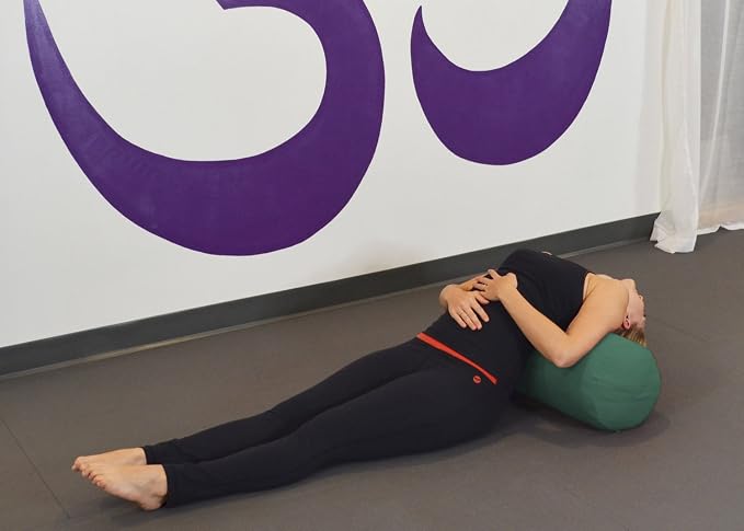 YogaAccessories Supportive Round Cotton Yoga Bolster