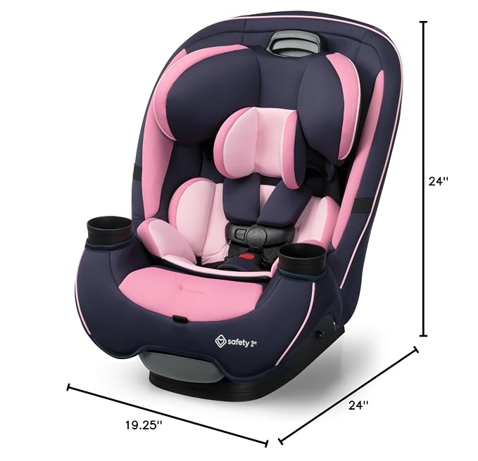 Safety 1st Grow and Go All-in-One Convertible Car Seat, Rear Facing, 5-40 lbs, Forward Facing (30–65 lbs), High Back Booster Seat 40-100 pounds, Vineyard Girl