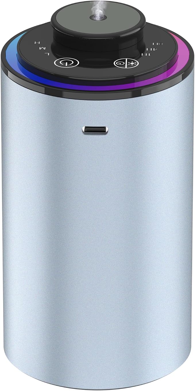 Waterless Essential Oil Diffuser, Portable Aromatherapy Diffuser,3 Countdown Timers & 3 Mist Levels for Home, Room, Car, Office