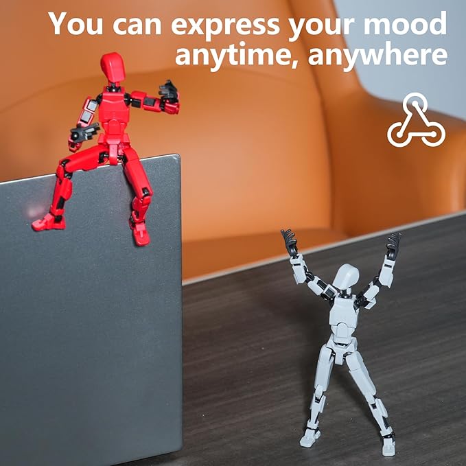 Poseable Action Figure Set, Model 13 Collectible Toy Figure, Multi-Jointed Movable, Gift Box Packaging, Great for Kids, Adults, Collectors, Birthday (White)