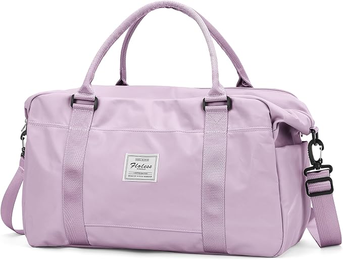 Travel Duffel Bag, Carry On Overnight Weekender Bags for Women | Travel Bag with Wet Pocket & Trolley Sleeve, For Spirit Airlines 18x14x8 Personal Item Bag