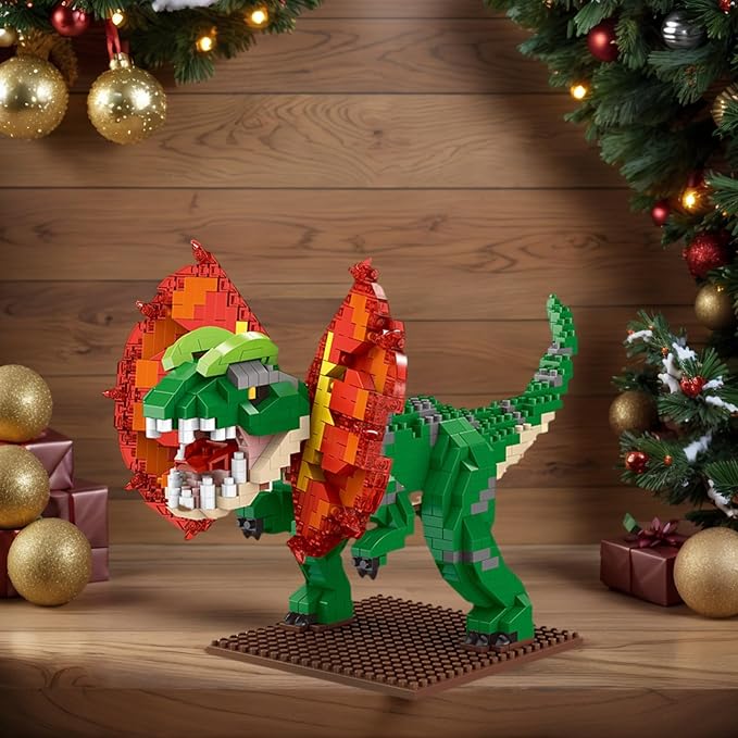Dinosaur Micro Mini Building Block Sets for Adults, No Compatible with Lego, Building Toys for Home & Office Decor, MOC 3D Creative Model Gifts for Christmas