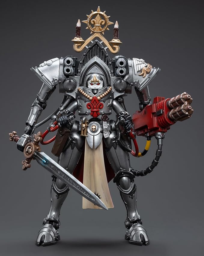 JOYTOY Warhammer 40K 1/18 Action Figures, Adepta Sororitas Order of The Argent Shroud Paragon Warsuit Sister Collaen Perfect for Collectors & Decor, an Ideal Figurine Gift - JT4669