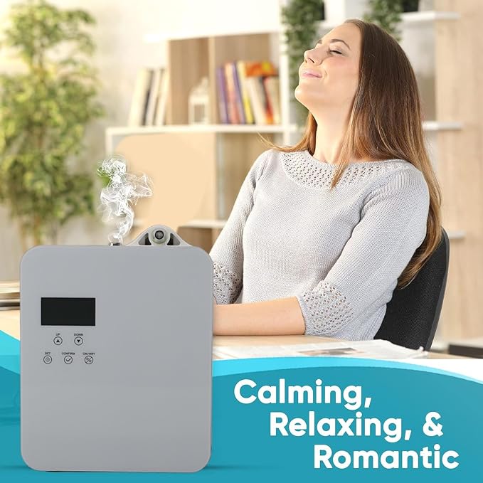 Smart Scent Air Machine Aromatherapy Diffuser 300ml Waterless for HVAC System with 2 Locking Keys for Home Hotel to 500 Coverage (EU Plug)