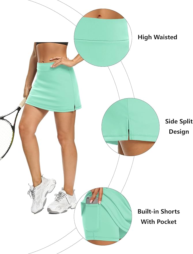 LouKeith Tennis Skirts for Women Golf Athletic Activewear Skorts Mini Summer Workout Running Shorts with Pockets