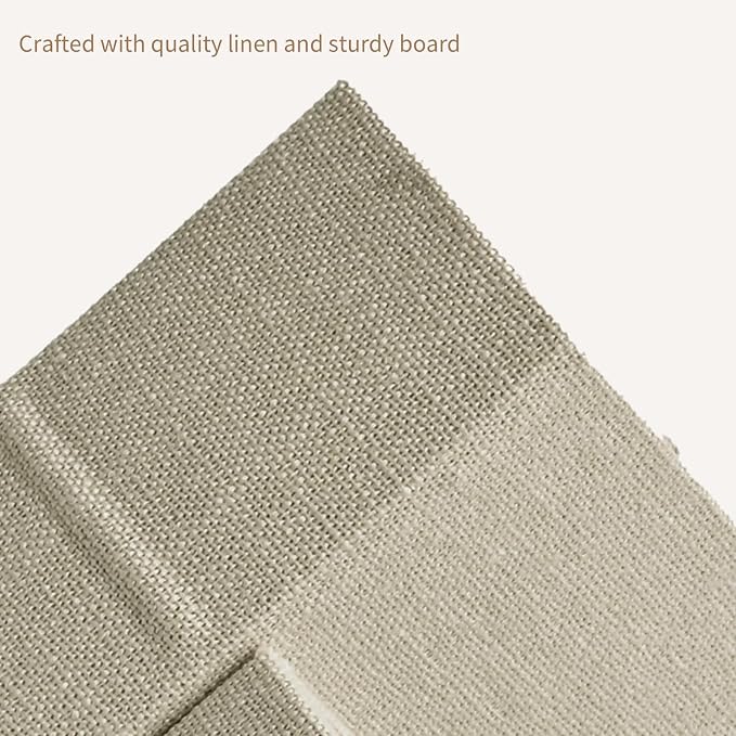 Decorative Book Boxes Set of 3,Modern Faux Linen Hidden Storage, Warm Taupe | For Coffee Table – Stackable Fake Books for Shelf Decor, Remote Control & Jewelry Organizer