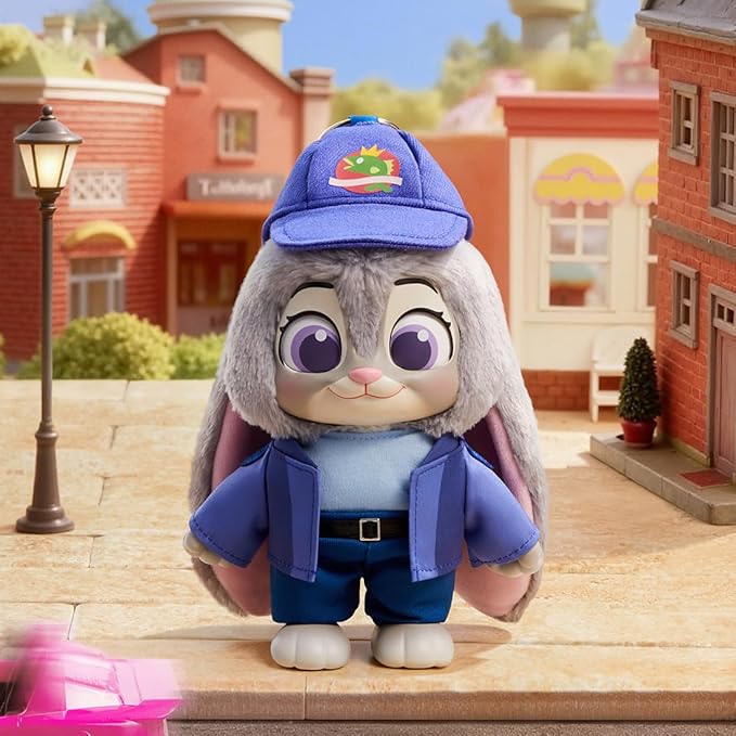 MINISO Disney Zootopia 2 City Residents Series Vinyl Plush Keychain Blind Box, Cute Animal Figure Charm Collectible Surprise Gift for Bag Decor, Random Single Box
