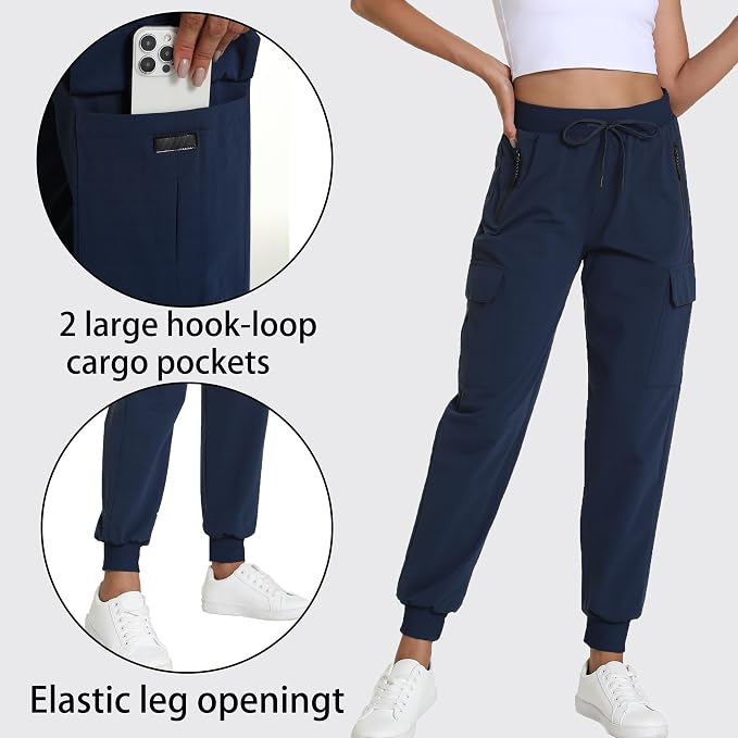 Women's Joggers Cargo Pants Lightweight Quick Dry Hiking Running Pants for Athletic Casual & Outdoor