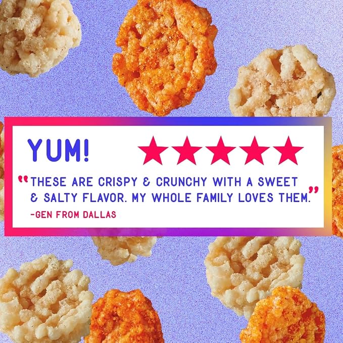 Wowza Korean BBQ Crunchy Rice Crisps | Gluten Free Snack, Non-GMO, 8 Pack | Sweet smoky flavor, Healthy chip alternative, Kid-friendly, 3.5 oz bags, No artificial flavors, Allergen-friendly, Bold kick