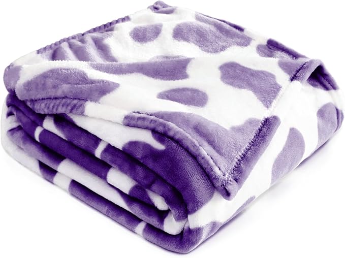 Purple Throw Blanket for Girls, Soft Warm Plush Lavender Small Fleece Blanket for Crib Stroller, Birthday Gifts for Kids, Purple Home Room Decor, 40"x50"
