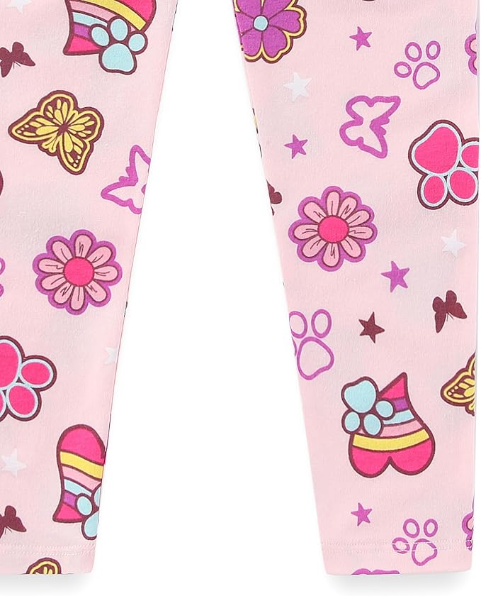 Paw Patrol Nickelodeon Skye Girls Short Sleeve T-Shirt and Legging Pants 2 Piece Set for Toddler and Big Kids