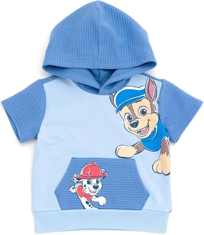 Paw Patrol Pullover Hoodie and French Terry Shorts Newborn to Little Kid Sizes (Newborn - 5)