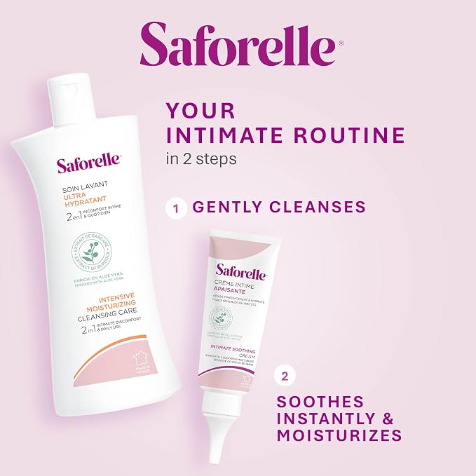 Saforelle Intimate Soothing Cream, 40 ml | Intimate Cream with Burdock Extract, Helps Soothe Irritation and Discomfort