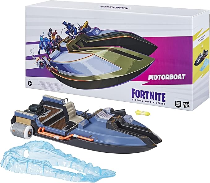 FORTNITE Hasbro Victory Royale Series Motorboat Deluxe Collectible Vehicle with Accessories, 19.6-inch
