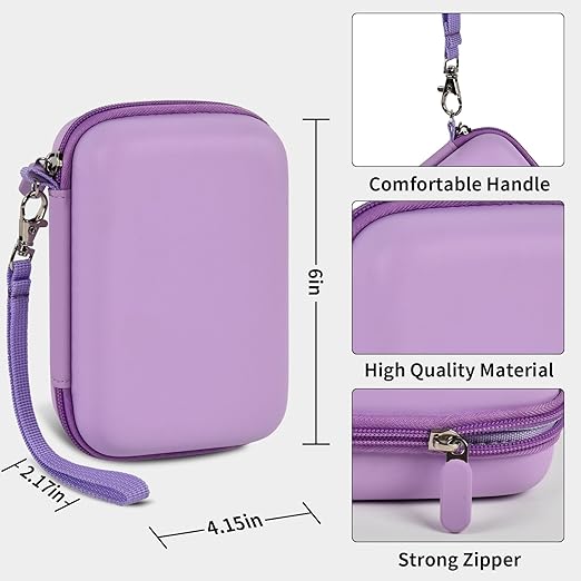 PAIYULE Travel Case Compatible with RG353V/ RG353VS/ R36S Retro Handheld Game Console, Handheld Emulator Storage Holder Organizer, Android Game Console Carrying Bag (Box Only) (Purple)