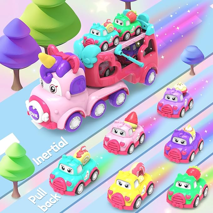 Dinosaur Toys for Kids 2 3 4 5 6,5 in 1 Dinosaur Truck with 4 Dino Car,Light & Sound,Toys for 2-7 Year Old Boys Toddlers,Christmas Birthday Gift Toys for 3 4 5+ Year Old Boys Girls Kids