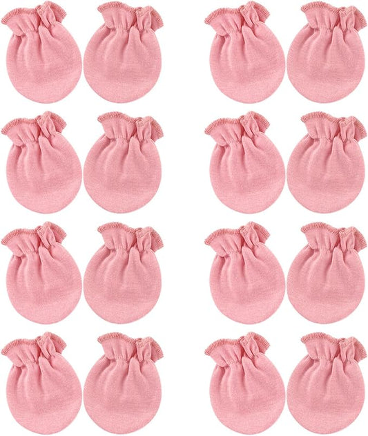 BQUBO Newborn Infant Toddler Mittens No Scratch Cotton Elastic Wrist Gloves Hypoallergenic for 0-6 Months Baby Boys Girls