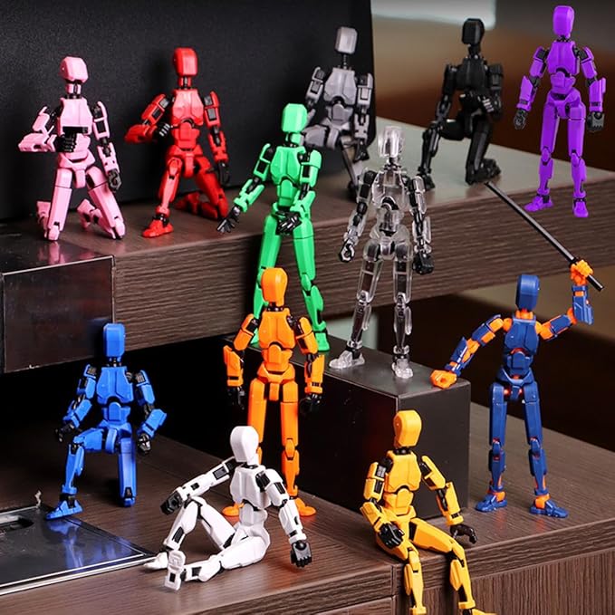 WEAREWE 13 Action Figures Se13 Action Figure with Wing Multi-Jointed Movable Toy for Kids(DIY Wing-Yellow)