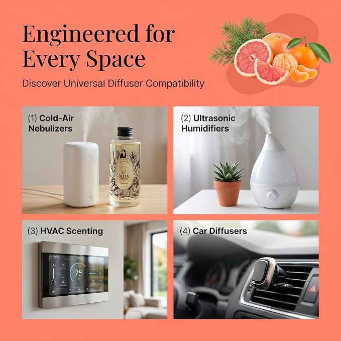 A U R A - Marseille Fragrance Oil for Waterless Scent Diffuser - Inspired by Loevve-Solo | (6.7 fl oz, 200 ml) Pure Essential Oil Blends for Aromatherapy Diffuser & Hotel Collection Oil Diffuser