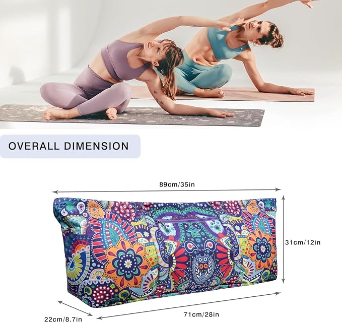 Yoga Mat Bag Yoga Mat Carrier with Shoes Compartment & Wet Pocket Pilates Bag with Zipper Pockets & Yoga Mat Holder Strap Yoga Bags and Carriers Fits All Your Stuff