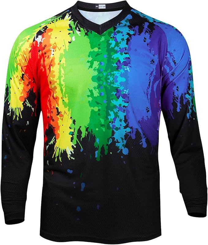 Weimostar Dirt Bike Jersey Youth Long Sleeve Off-Road Motocross Downhill Cycling t Shirt MTB Bicycle Biking Top for Boy Girl