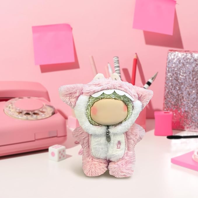 Clothes Fit for 17CM Doll, Fashion Doll Clothes Outfit Set Cute Theme Designer Toys Dress Accessories for Collector Fans Display (Pink Shark)