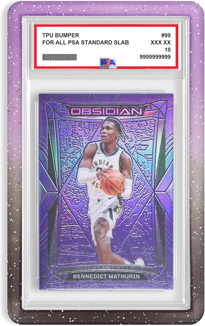 NAKIS Slab Guard for PSA Graded Cards, 1 Pack TPU Slab Protector Graded Bumper Guard for PSA Graded Card Only, Gradient Color Glitter Limited Edition, COLOR9