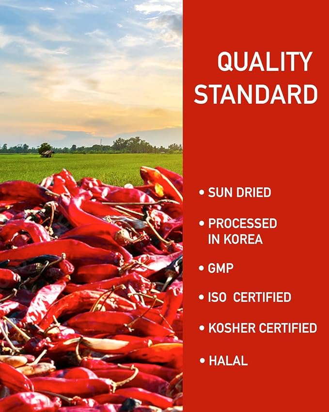 Taekyung Chili Powder For Kimchi (Flake, 7oz) - Korean Gochugaru. Red Pepper Spice Seasoning for Asian Food. MSG Free.