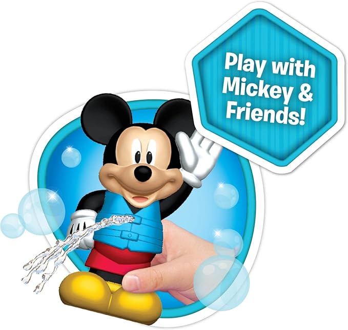 Disney Junior Mickey Mouse Bath Toy Set, Includes Mickey Mouse, Donald Duck, and Pluto Water Toys, Kids Toys for Ages 3 Up by Just Play