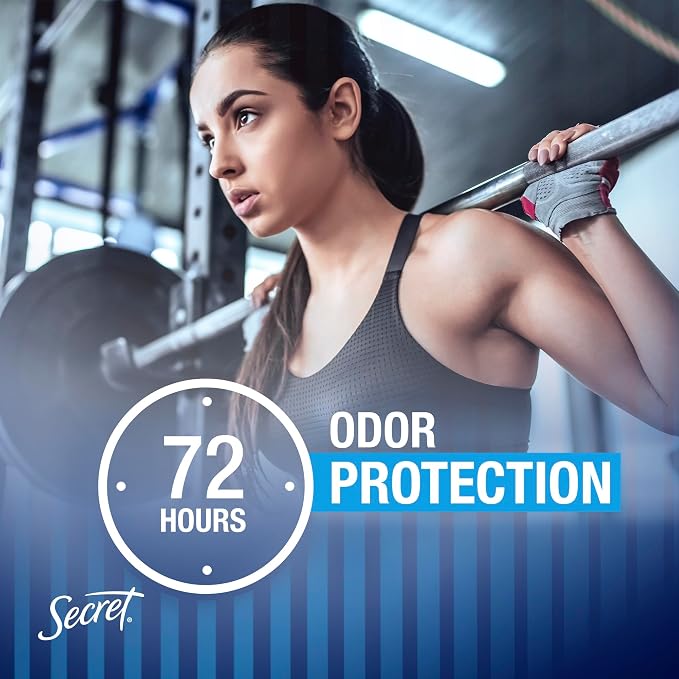 Secret Outlast Dry Spray Antiperspirant Deodorant for Women, 72hr Sweat & Odor Protection, PH Balancing Minerals, Protection Powder Scent, 4.1 oz (Pack of 3)
