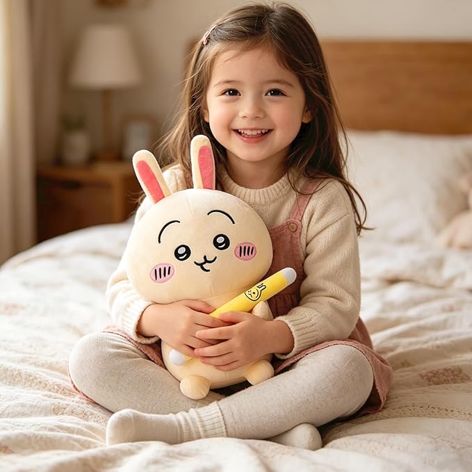 11.8 Inch Chikawa Plush, Usagi Stuffed Figure Throw Pillows for Home Decor for Cartoon Fans Adults, Kawaii Plush
