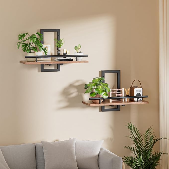 Sbosbo Floating Shelves for Wall Plant Shelf Indoor Wall Mounted Shelves | Wall Planters for Indoor Floating Plant Shelves for Bedroom, Living Room, Kitchen, Office, Bathroom Decor (3 Pack)