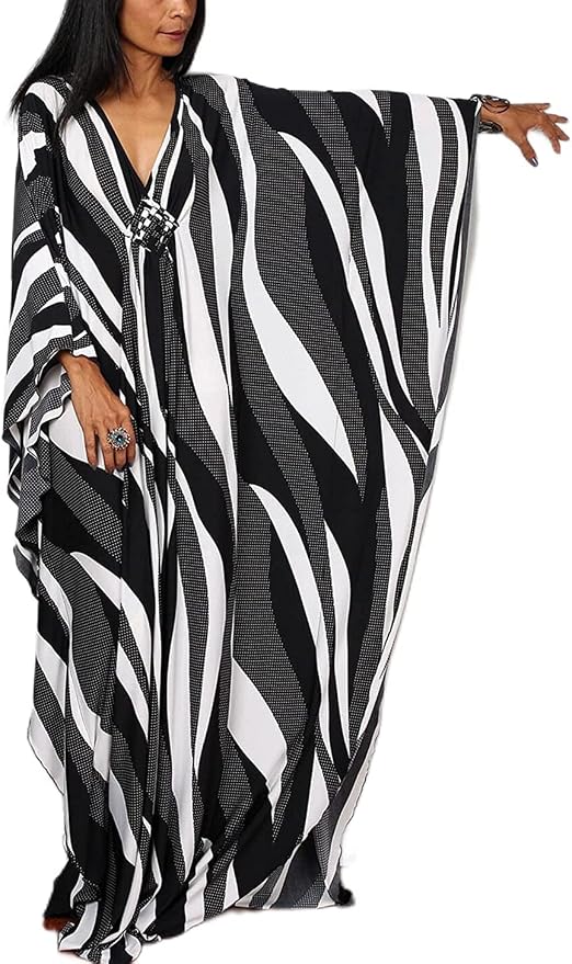 Venasha Womens Caftan Floral Print Kaftan Dress Short Sleeve Swimsuit Cover up Loungewear for Summer