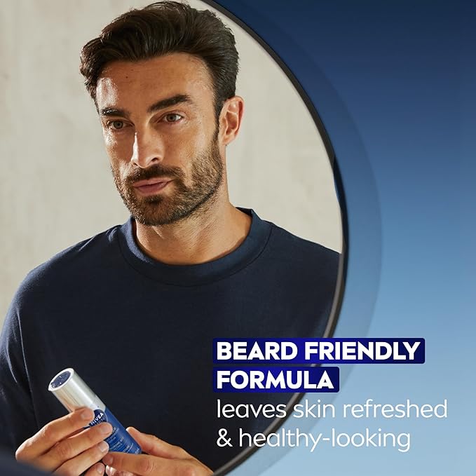 NIVEA MEN Age Defense Instant Hydrating Face Serum for Dry Skin, With Pro-Retinol and Hyaluronic Acid, Facial Serum Helps Reduce Look of Fine Lines and Wrinkles, 1.7 Fl Oz Bottle